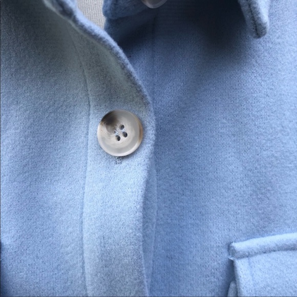 Boyfriend Jacket blue button up jacket over shirt front pockets - Picture 4 of 13
